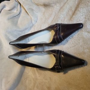 Joan & David Comfort 365 Dark Brown Leather Pumps Size 10M